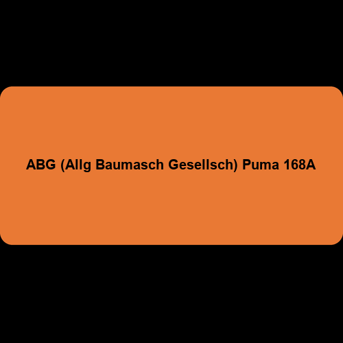 ABG (Allg Baumasch Gesellsch) Puma 168A